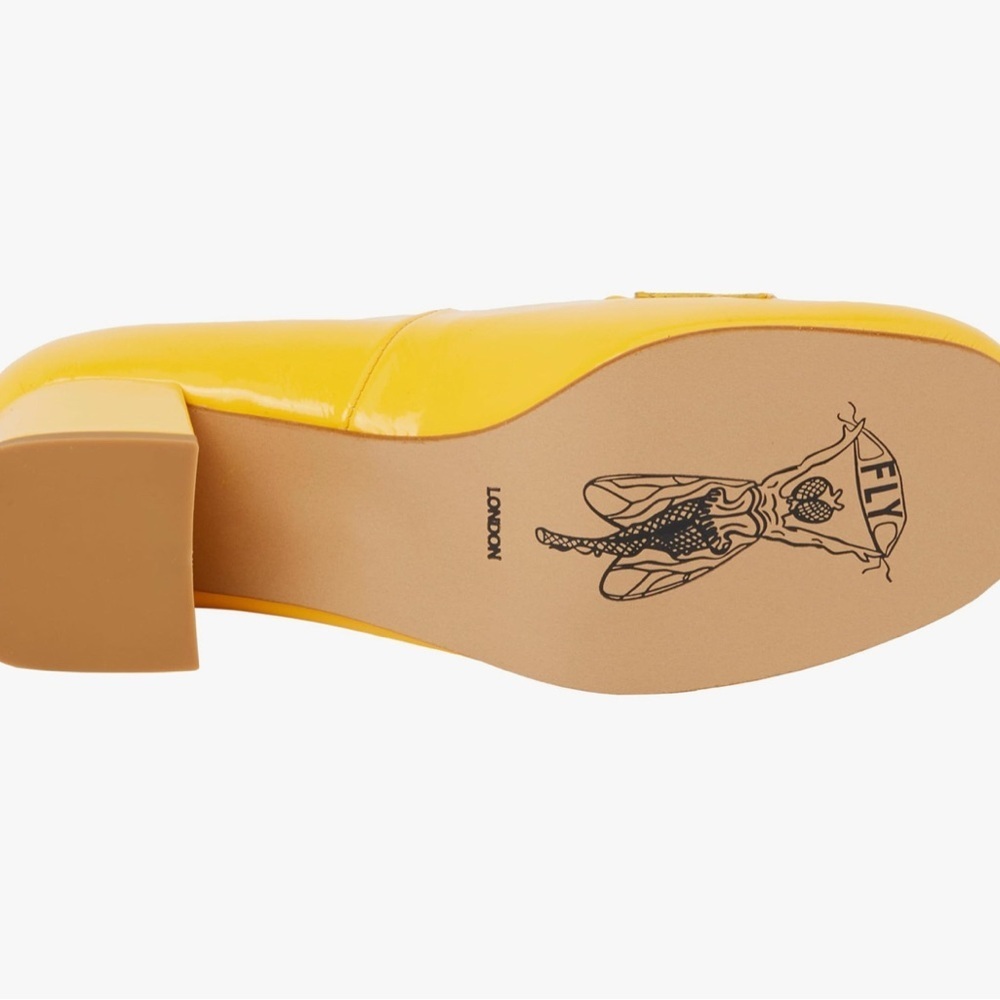 NIB Fly London Yellow Women's Loafers Size 38 - Picture 4 of 6